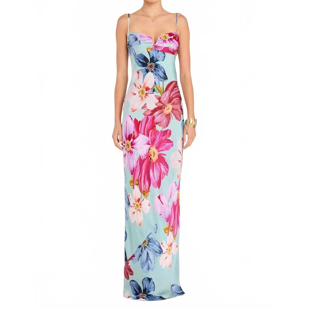 NEW AMANDA UPRICHARD ira maxi dress in daphne floral